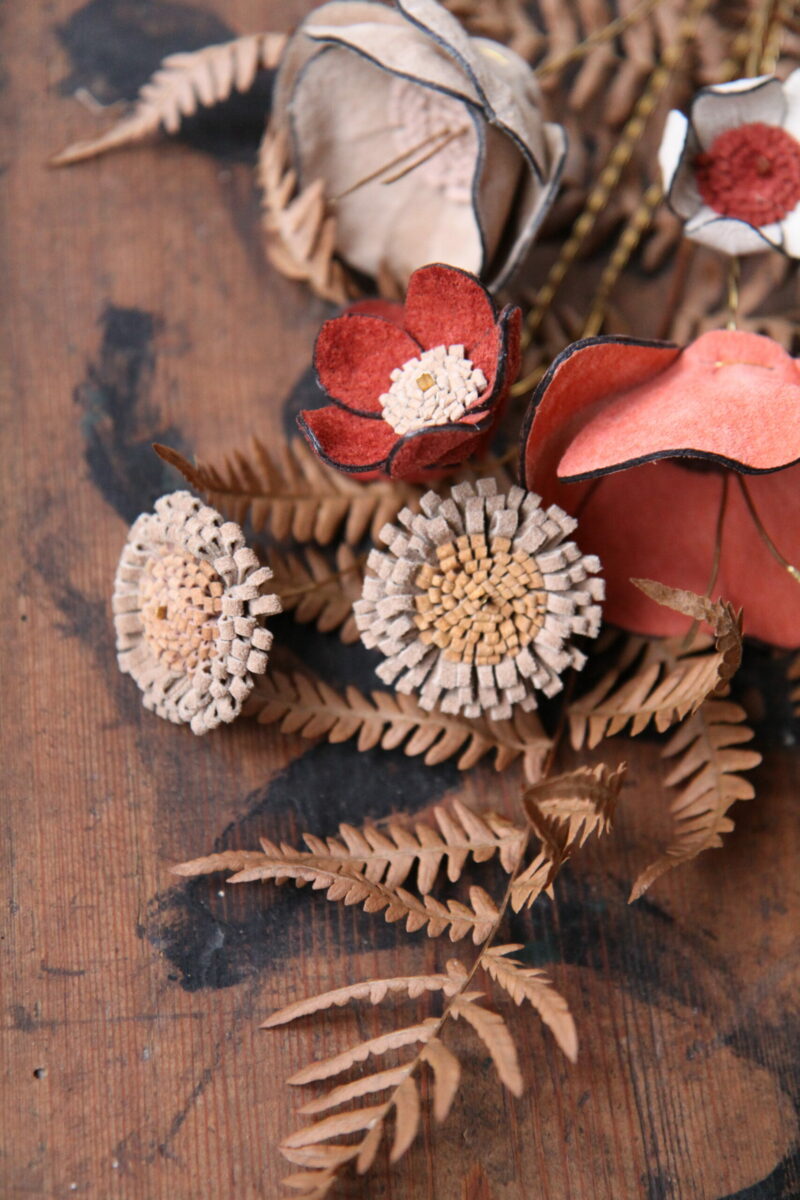 Bukett Eviga blommor Aprikos/beige - Bild 3